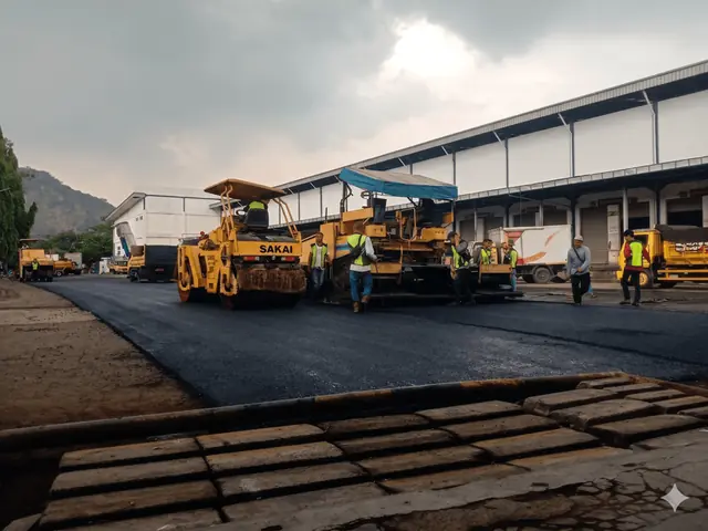 Alat Berat Pengaspalan Jalan CV. Rassya Tunggal Mandiri